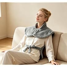 COZYTY Neck Shoulder and Back Heating Pad for Pain Relief, 24" x 33", Gray