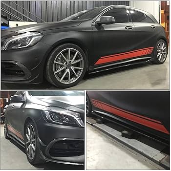 Amazon.com: MCARCAR KIT Side Skirts fits Mercedes Benz A