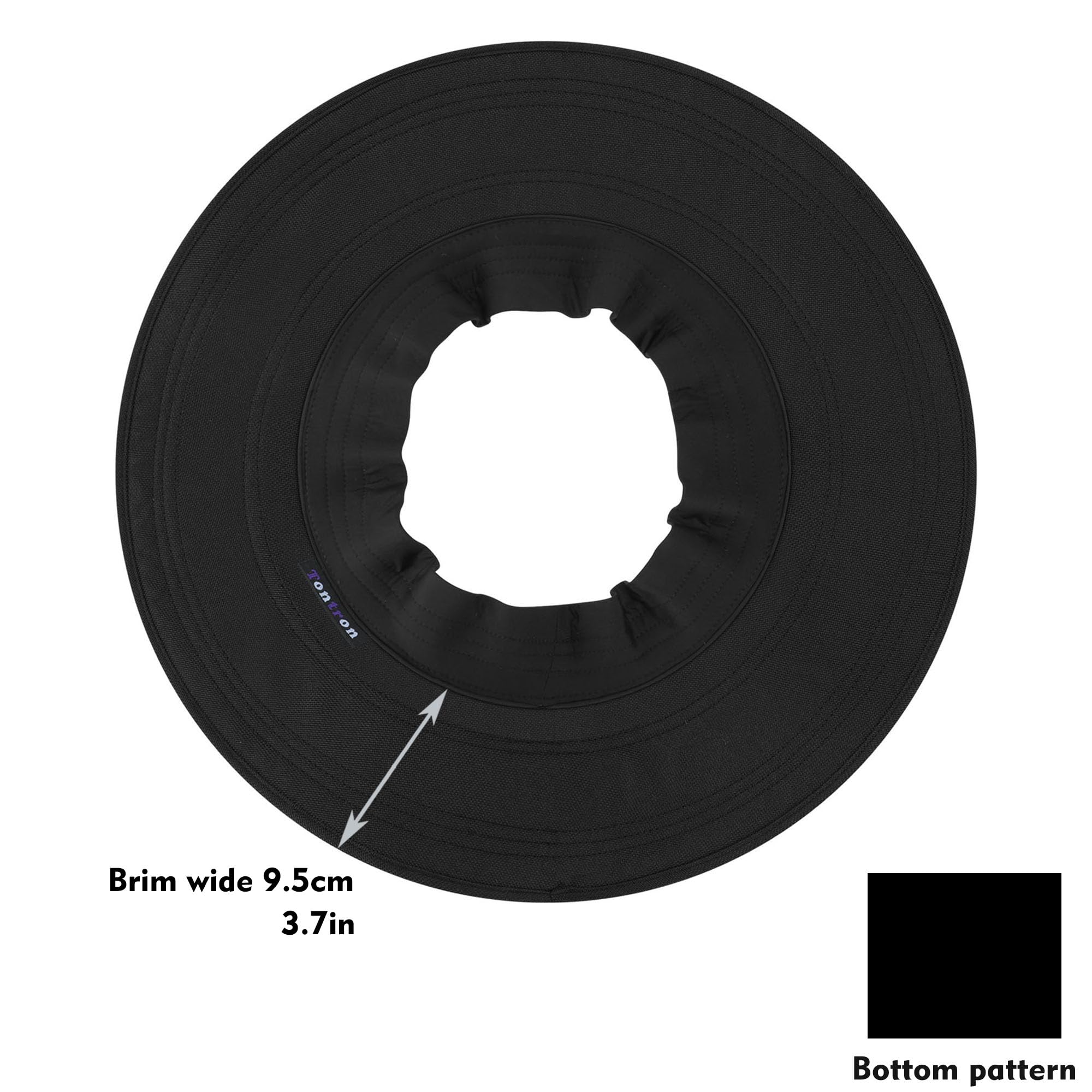 Tontron Visiera per casco | Parasole per casco (nero)