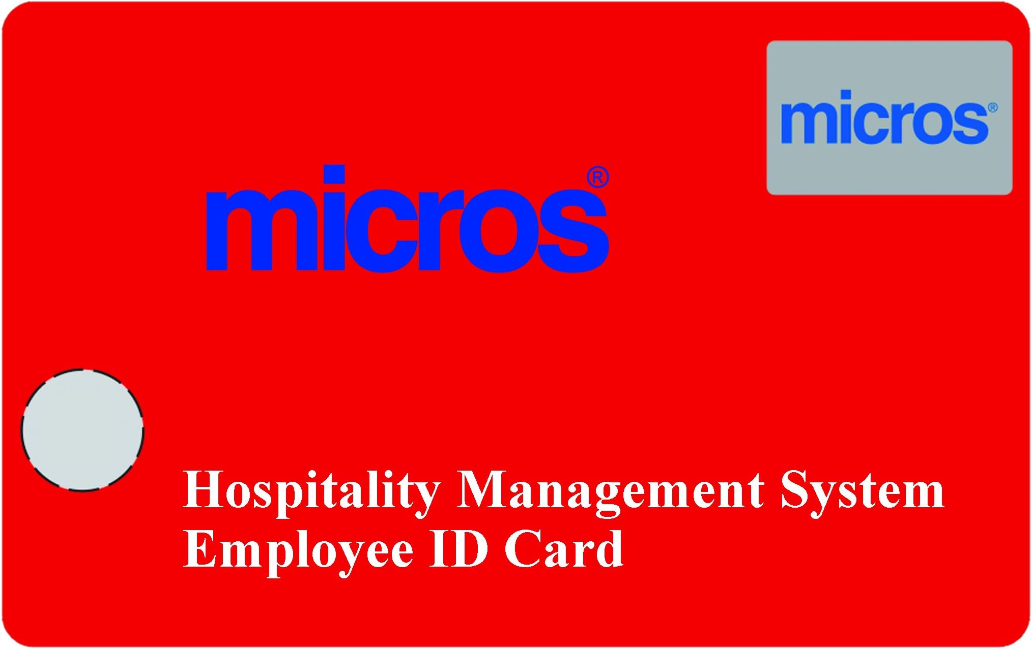 Micros Red Management Employee ID Card