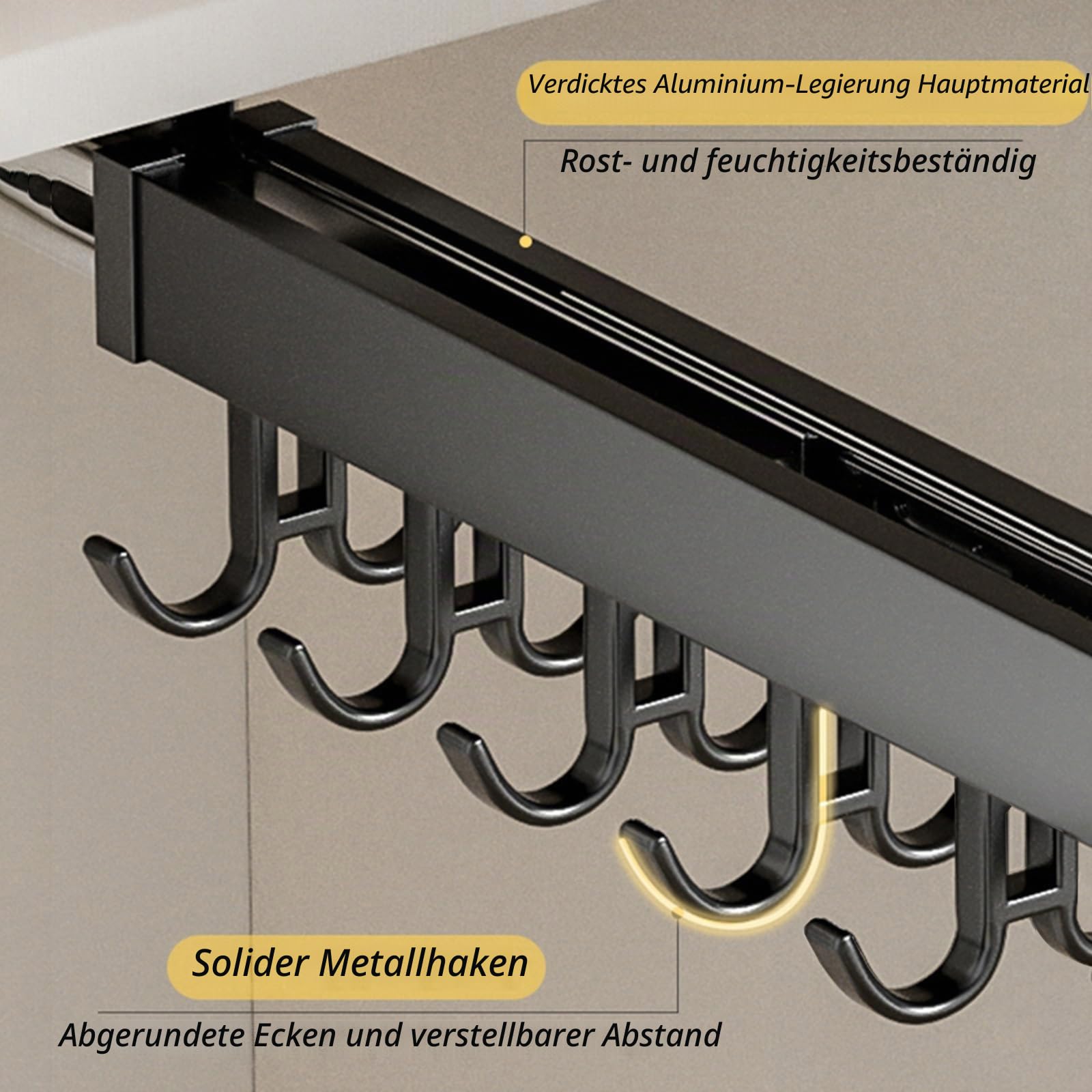 Soporte extensible de 36 cm para fregona y escoba, herramienta de limpieza que ahorra espacio para cocina y armario, solución de almacenamiento con gancho multifuncional de fácil instalación