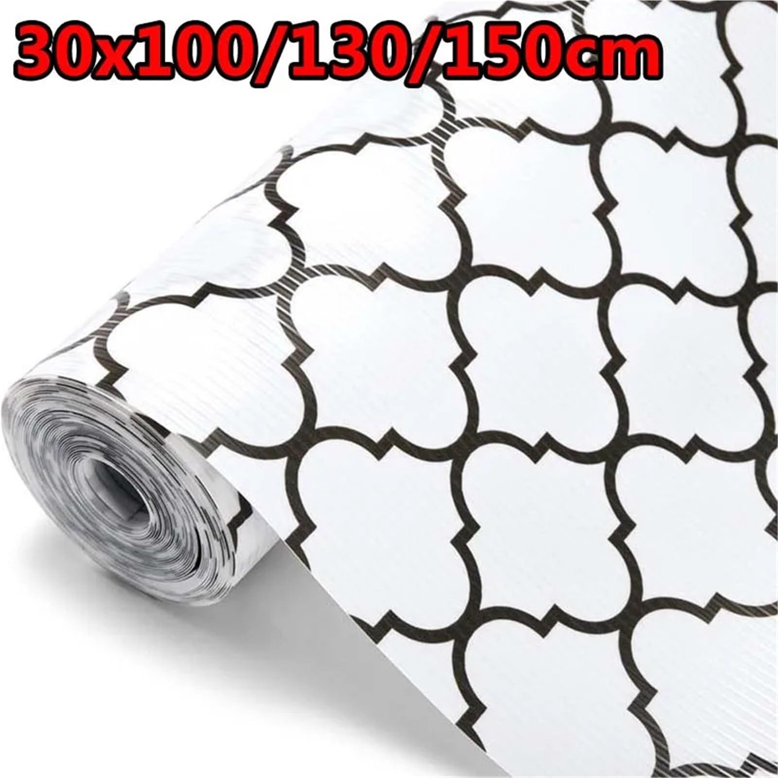 Wkładki do szuflad kuchennych, Zestaw 3 wkładek do szuflad wielokrotnego użytku Nieprzylepna wkładka kuchenna czarna 30x100-150CM(30x100CM)