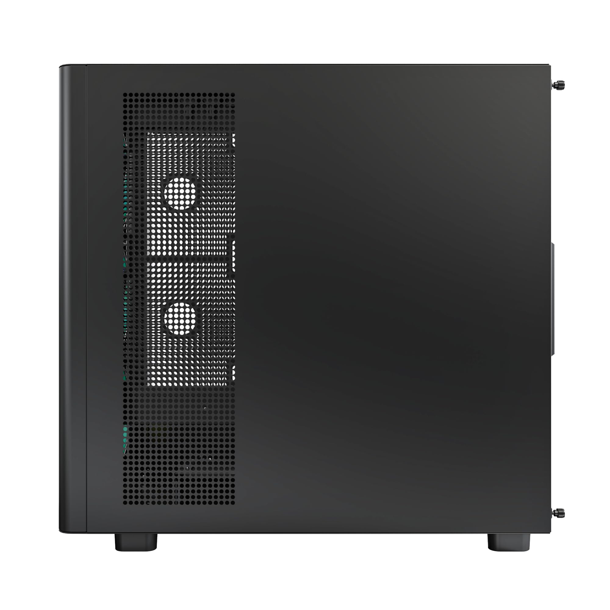MONTECH XR Bois, façade en Noyer Noir véritable, boîtier de Jeu PC ATX, Panneau latéral en Verre, 4 Ventilateurs GF120 ARGB PWM pré-installés, Noir