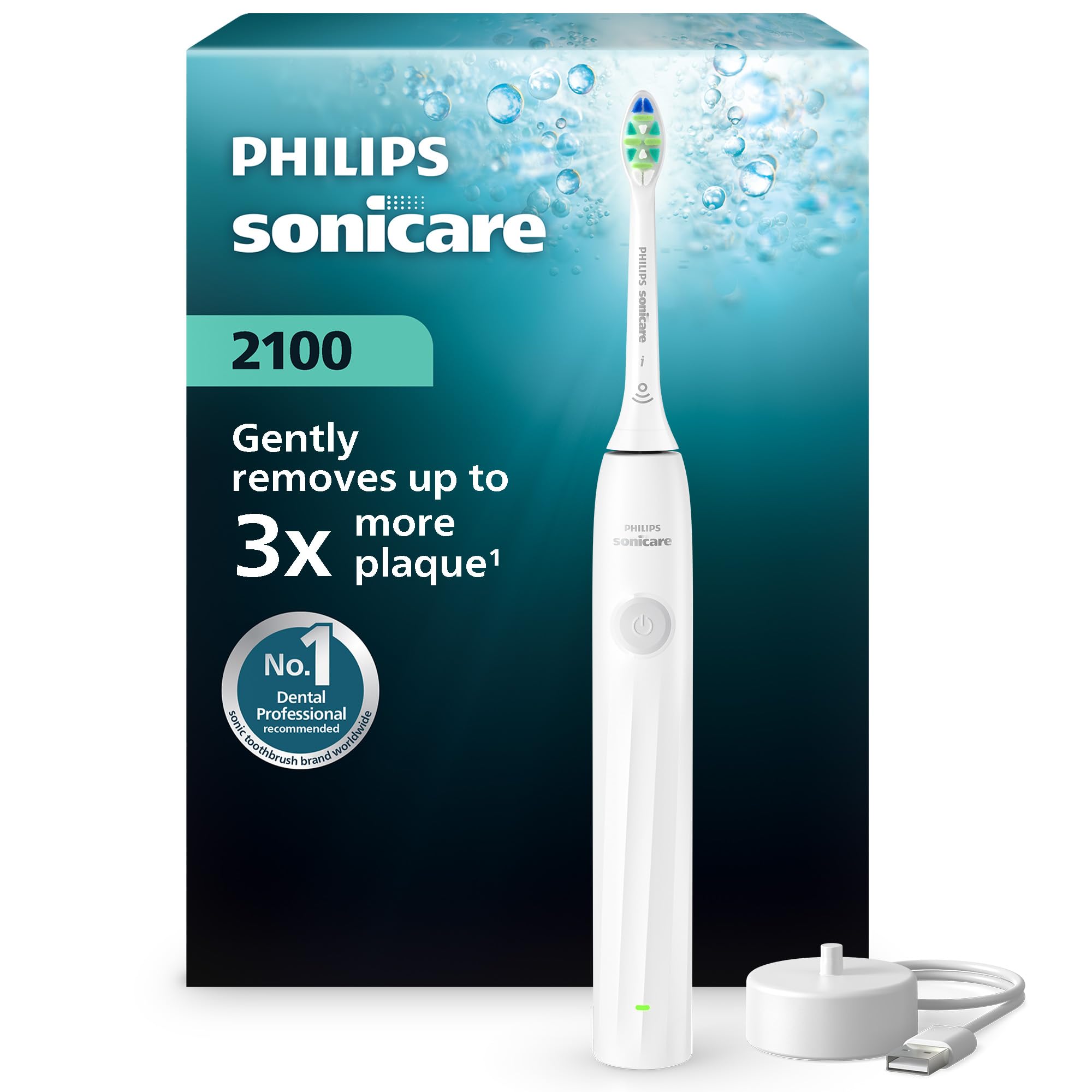 Philips Philips Sonicare 2100 Series Electric Toothbrush - Sonic Toothbrush with 2 Intensity Levels, EasyStart Feature, SmarTimer, 14-Da