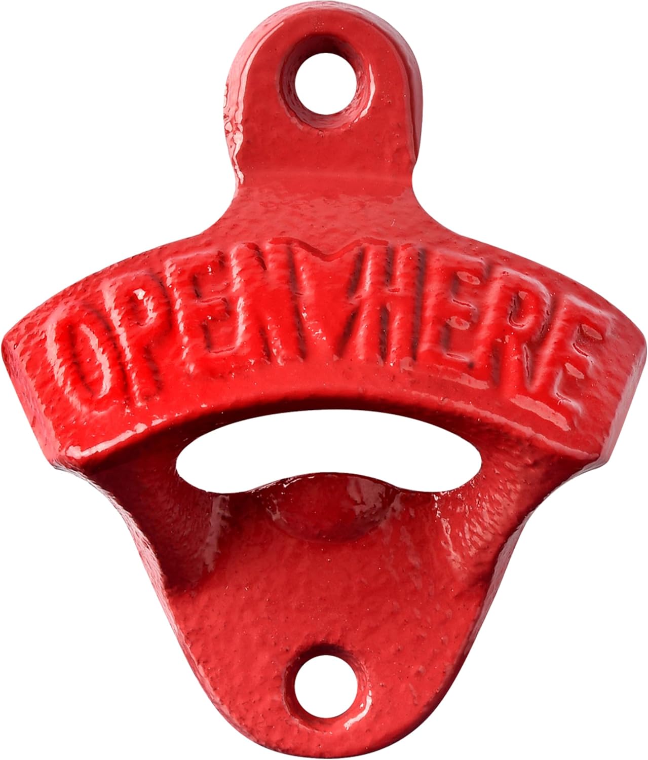 50 Packs Black Cast Iron Beer Bottle Opener Wall Mounted Soda Cap Opener Bulk Open Here for Bar DIY Board Table Cooler