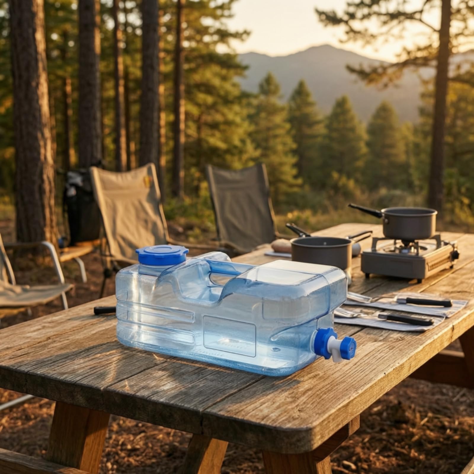 Réservoir D'eau avec Robinet sans BPA, Bleu, Bleu, 20 Litres