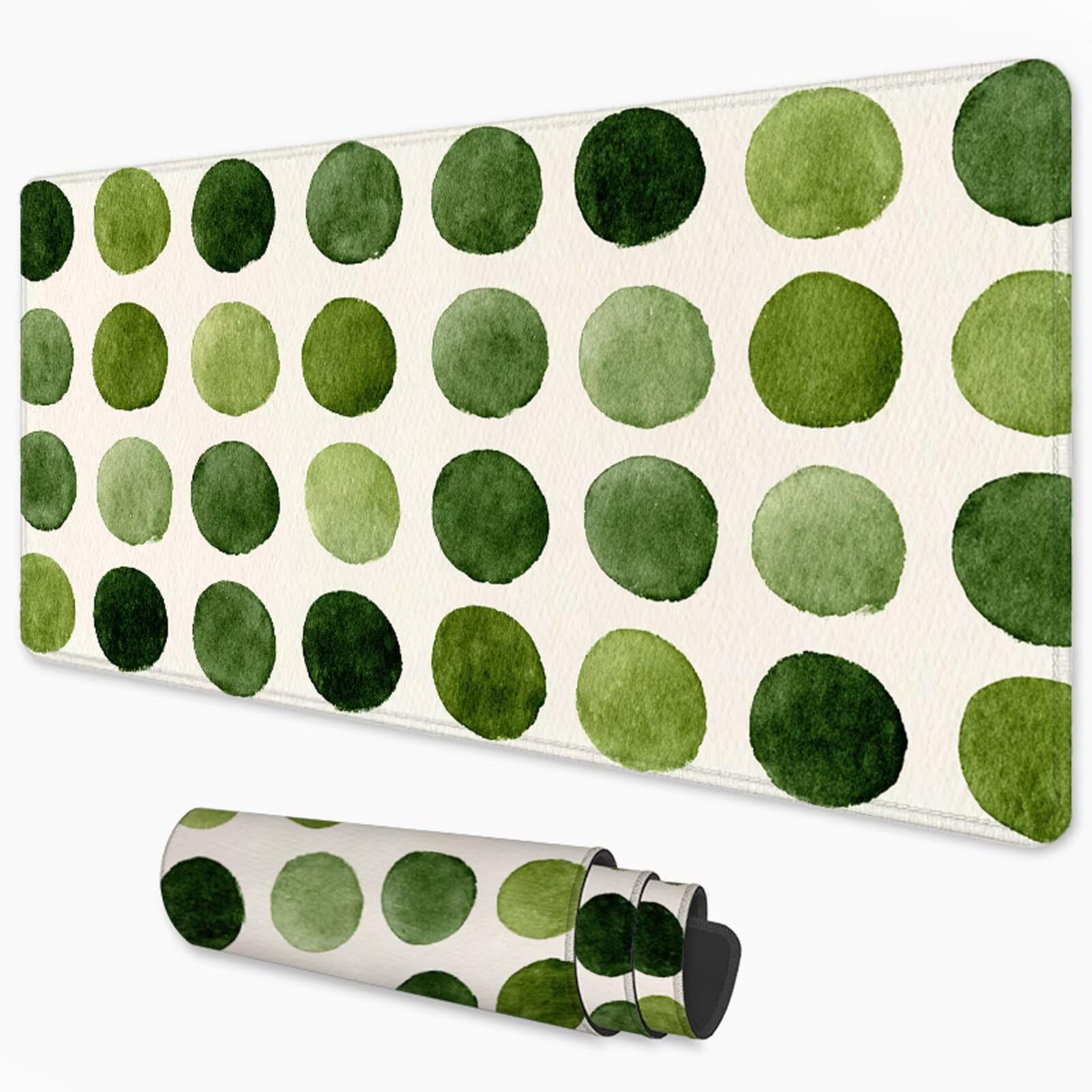 Zielona podkładka pod mysz XXL 1200 x 600 mm, duża antypoślizgowa podkładka pod mysz do gier, akcesoria biurowe, wodoodporna podkładka pod mysz z zamykaną krawędzią do biura, domu i pokoju zabaw