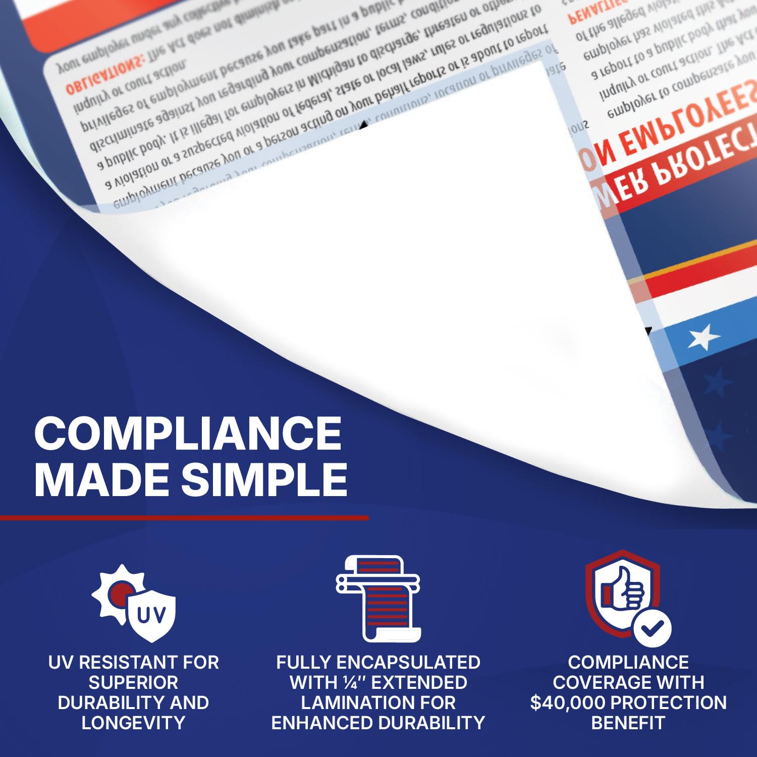 COMPLIANCE AUDIT CENTER Póster 2022 de las leyes laborales estatales y federales de California, cumple con la OSHA, 24 x 36 pulgadas, publicación requerida todo en uno, laminado (póster de la ley