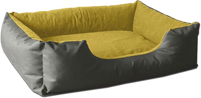 BedDog(R) legowisko dla psa LUPI S, sofa dla psa z Cordury, mikrofibra welurowa, zmywalne legowisko dla psa z brzegiem