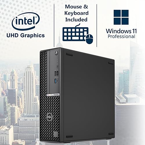 Miniatura 3 de Dell Optiplex 7020 7000 SFF Intel i5-14500 (14 núcleos, Beats Intel i7-13700T), 16 GB de RAM, 512 GB NVMe, RJ-45, puerto DP, HDMI, KB y mouse con