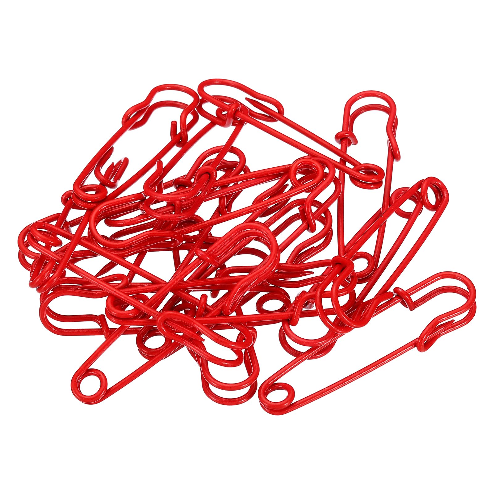 YOKIVE 20 Pcs Safety Pins, Large Metal Sewing Pins, Red, 2.48 Inch