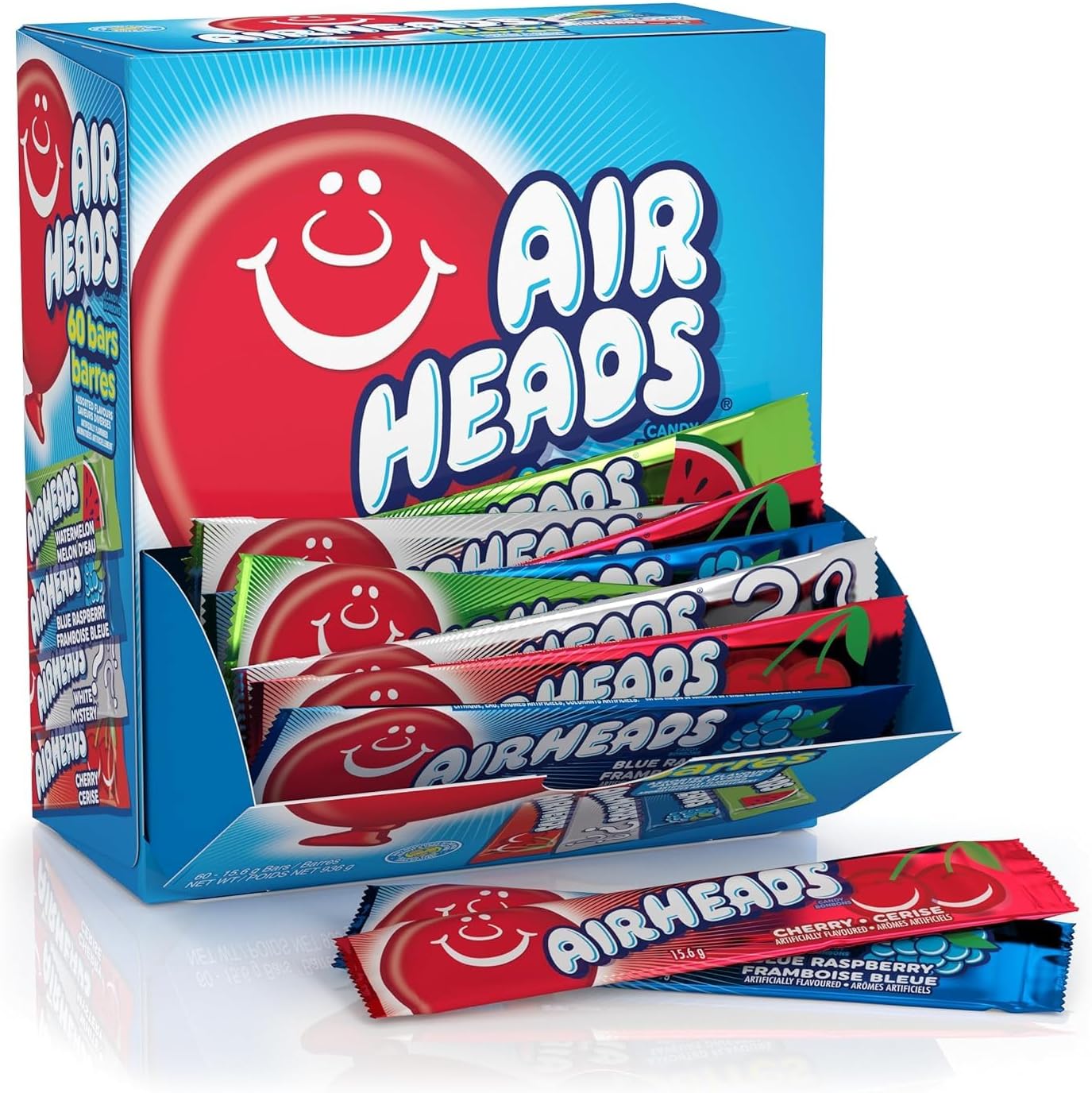Perfetti Air Heads Airheads , 60 Bar Variety Box