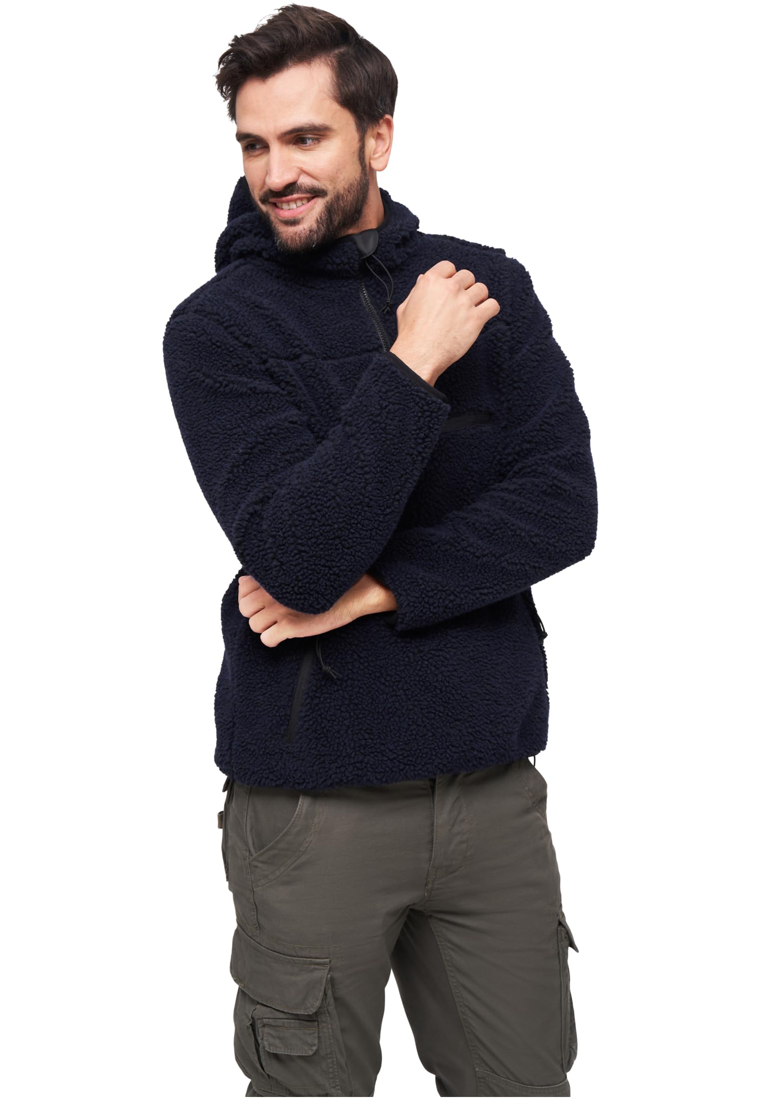 Brandit Teddy Coupe-Vent Homme Coupe-Vent Noir 100% Polyester