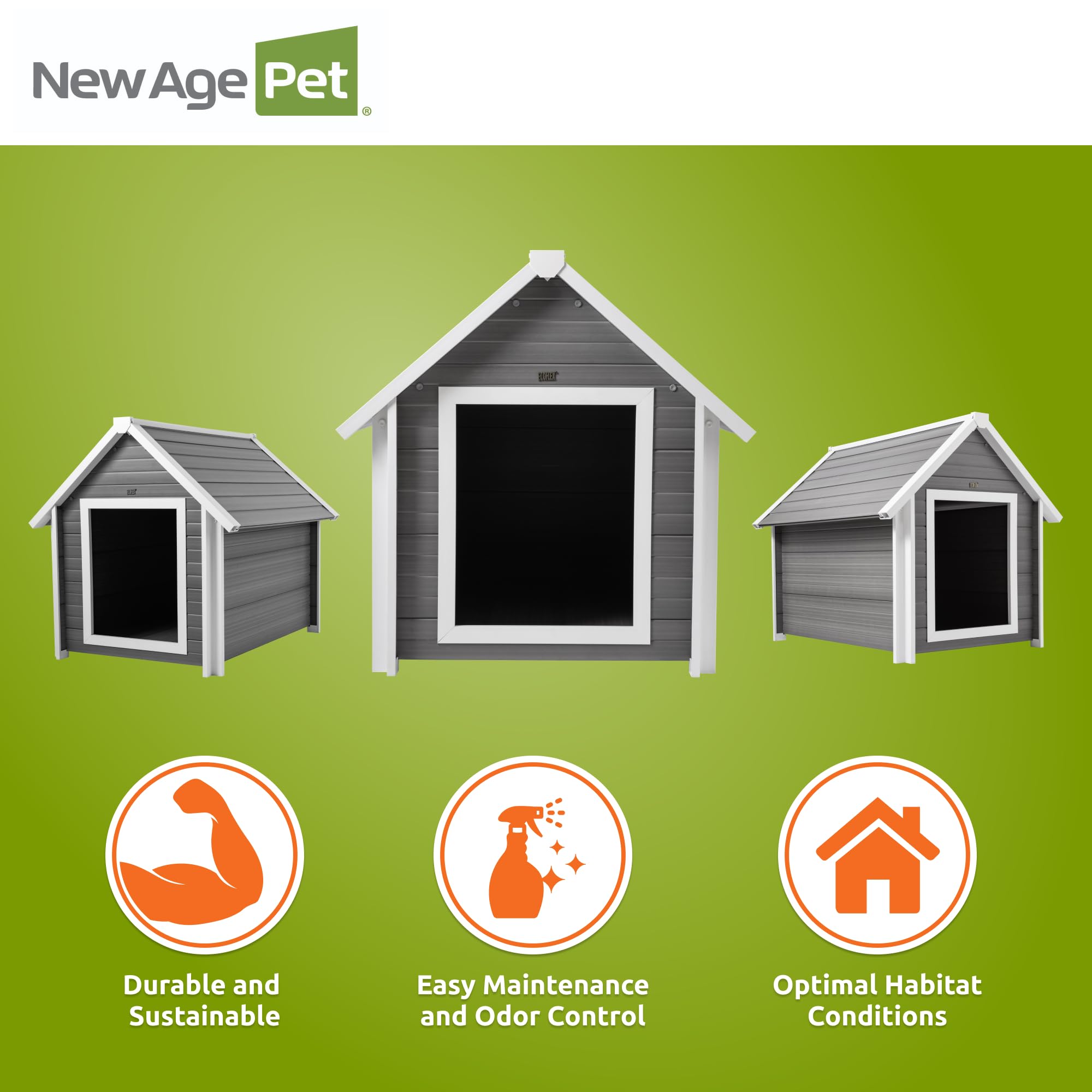 Amazon.com : New Age Pet ECOFLEX Bunk Style Dog House for Large