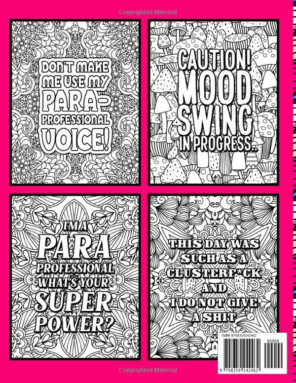 Paraprofessional Coloring Book for Adults: A Funny Appreciation Gift for Paraprofessionals for Stress Relief - Image 2