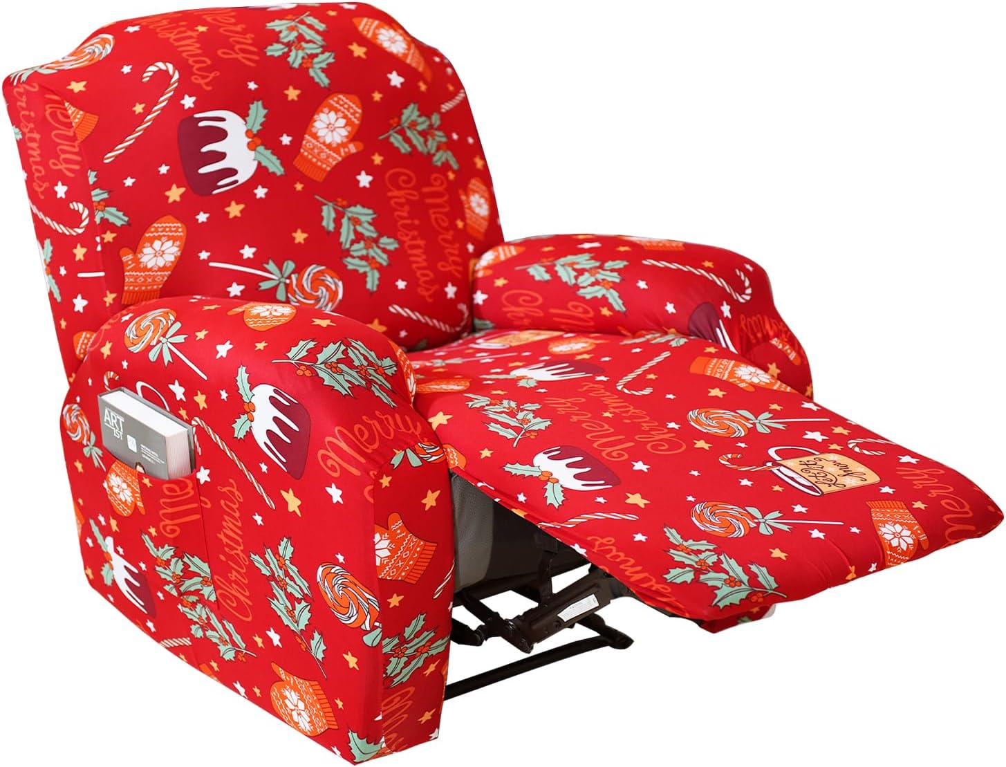 Miaotto Recliner Sofa Covers 4Pieces Christmas Pattern