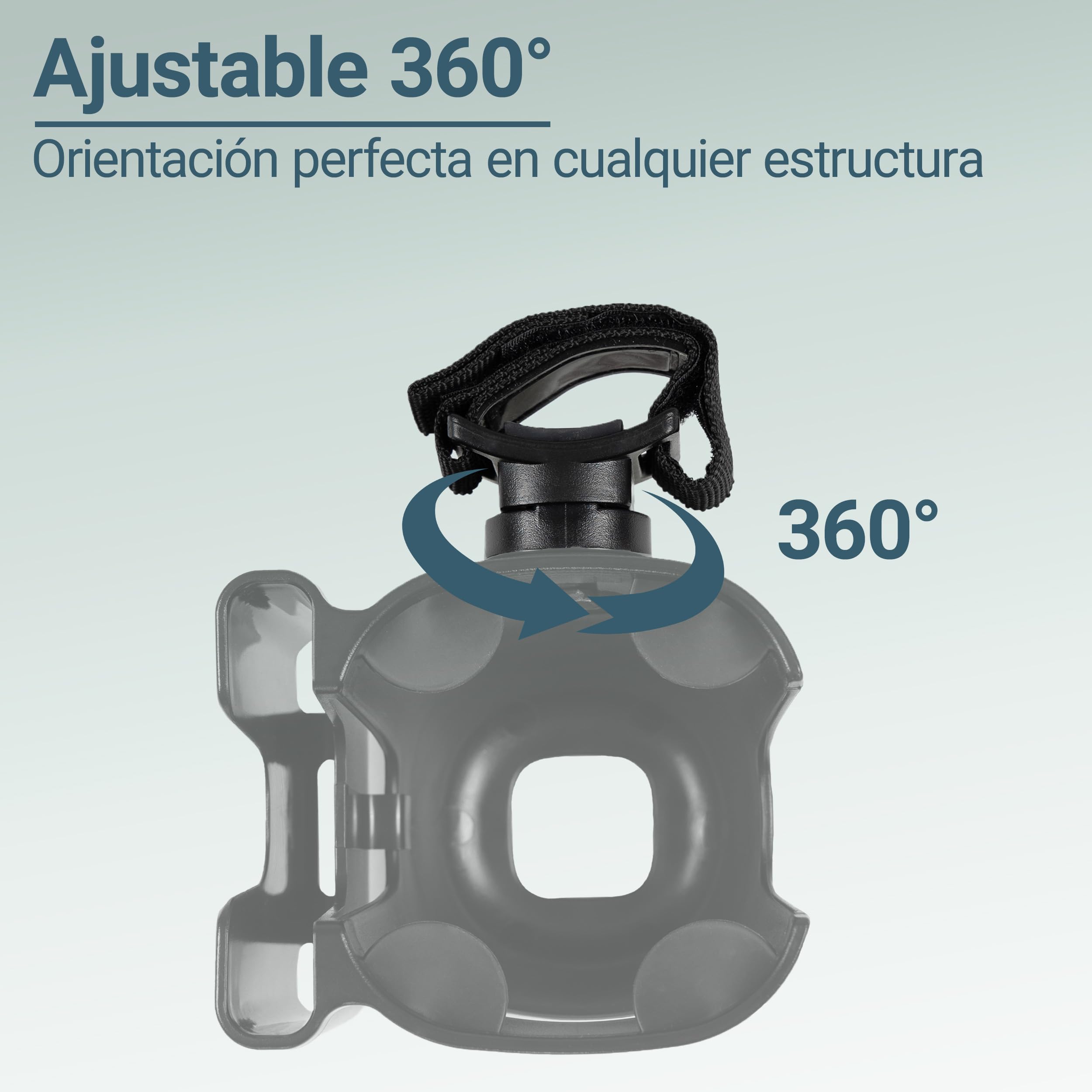 Zamboo Portavasos y Soporte para Movil para Silla de Ruedas, Andador y Ayudas a la Movilidad | Porta Botellas Universal 2 en 1 para Bebidas y Smartphone, Giratorio 360° | Fácil instalación – Negro