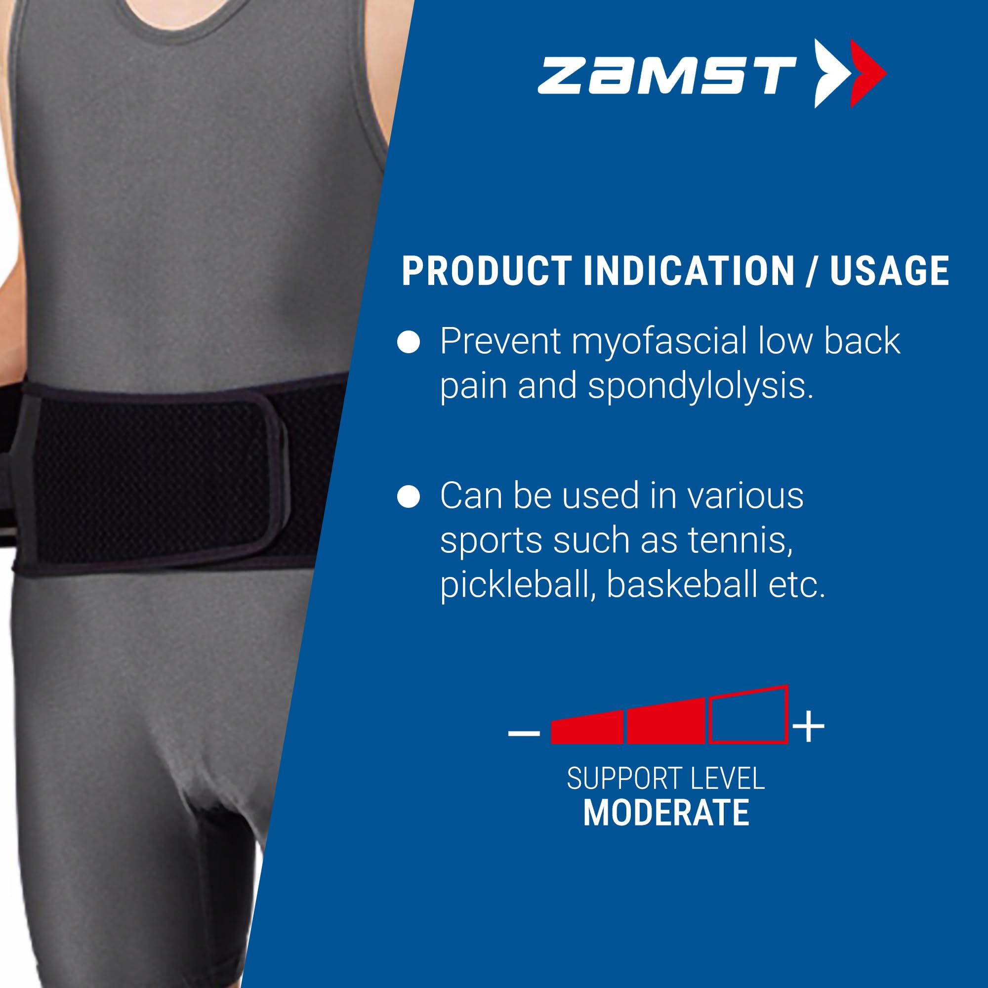 Amazon.com: Zamst ZW-5 Sports Back Brace With Integrated