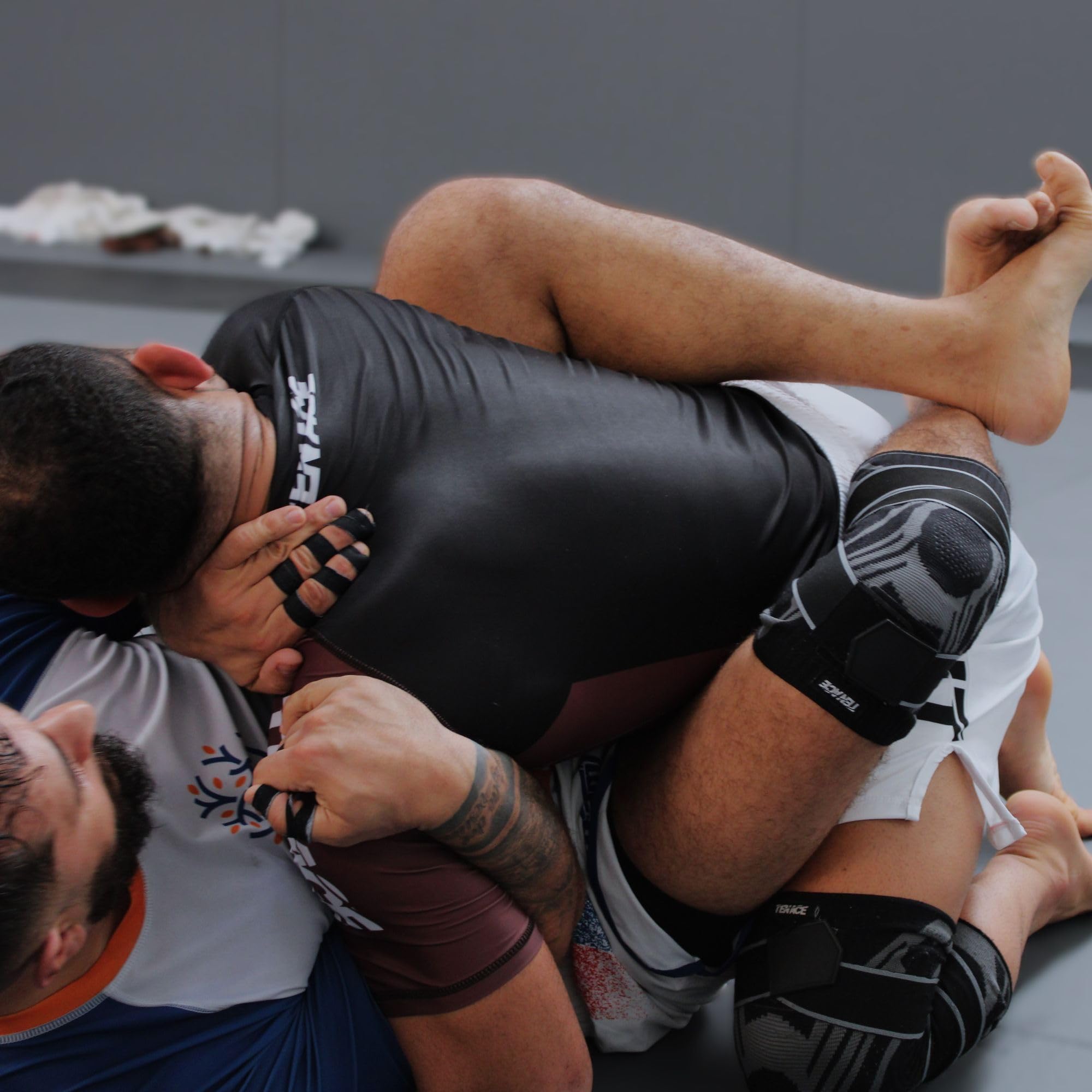Tenace Genouillère Jiu Jitsu Grappling Protection Compression Rembourrage MMA JJB Muay Thai Judo Noir XL