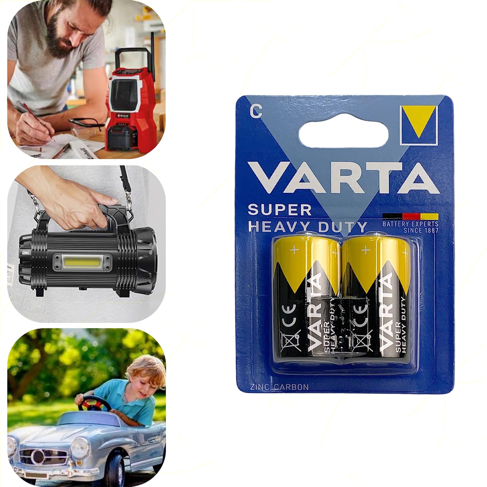 Varta C LR14 Superlife Power Zinc Lot de 3 boîtes de 2 piles | puissantes et durables pour appareils à haute consommation | pour jouets, lampes de poche LED et appareils à haute consommation