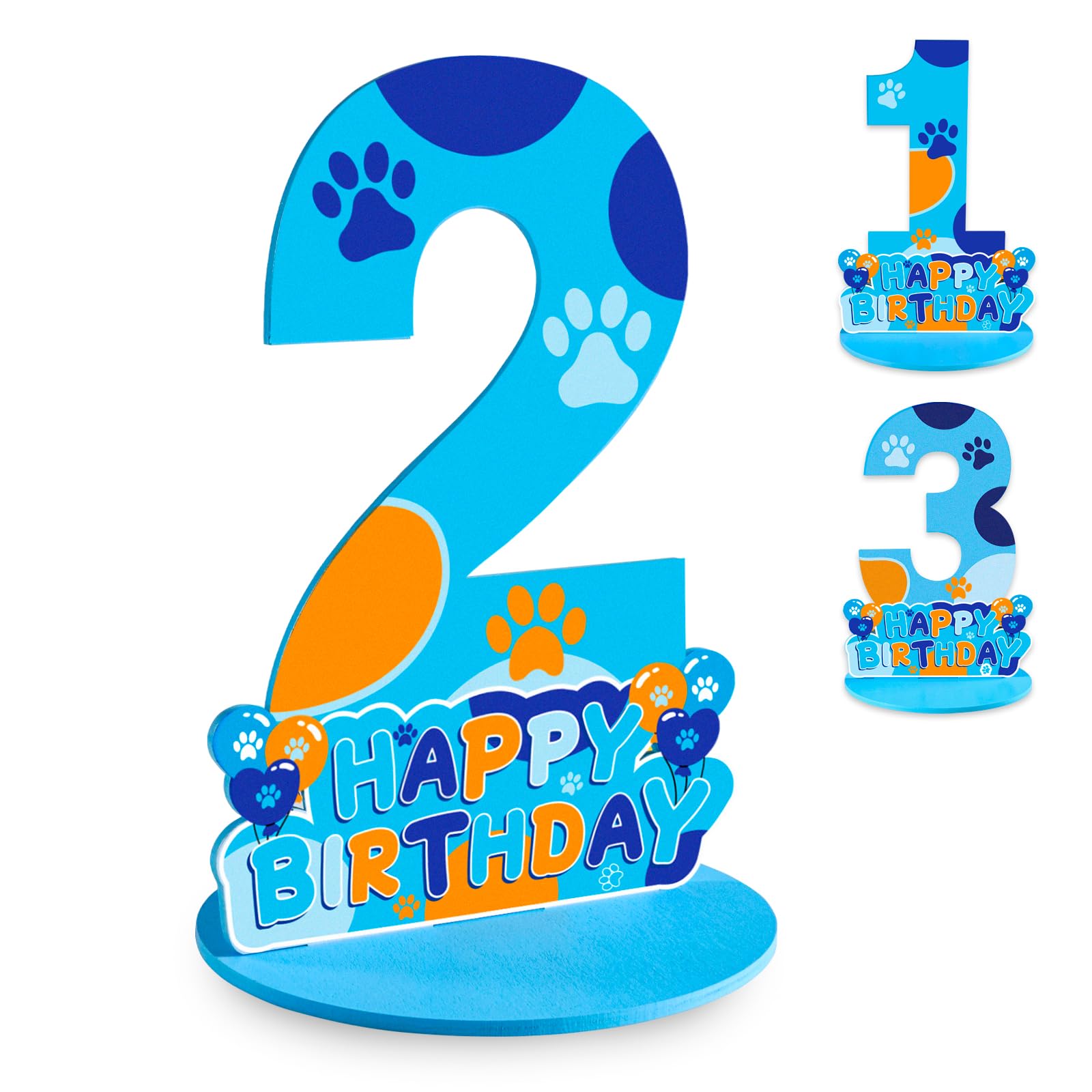 Patte de chien en bois déco table anniversaire 2 ans stable - 8