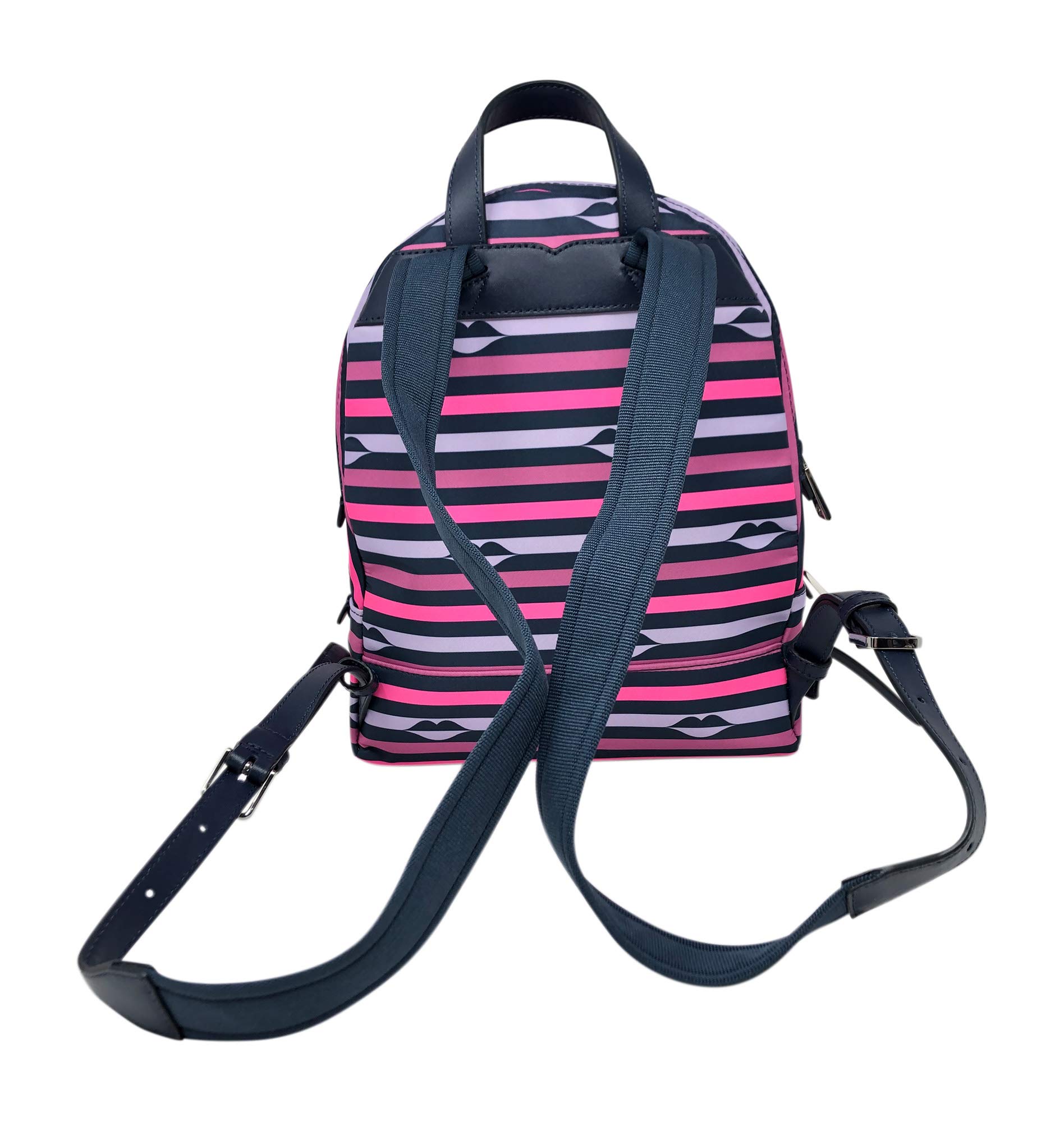 Kate Spade Karissa Nylon Med Backpack Radiant Pink Kate Spade Backpack Karissa Nylon Lip Print Pink Multicolor  main image 3