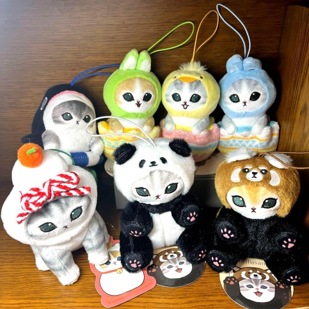 ぬいぐるみ・マスコット cocoa モフ マスコット7点(、パンダ、レッサーパンダ、シャチ、鏡餅