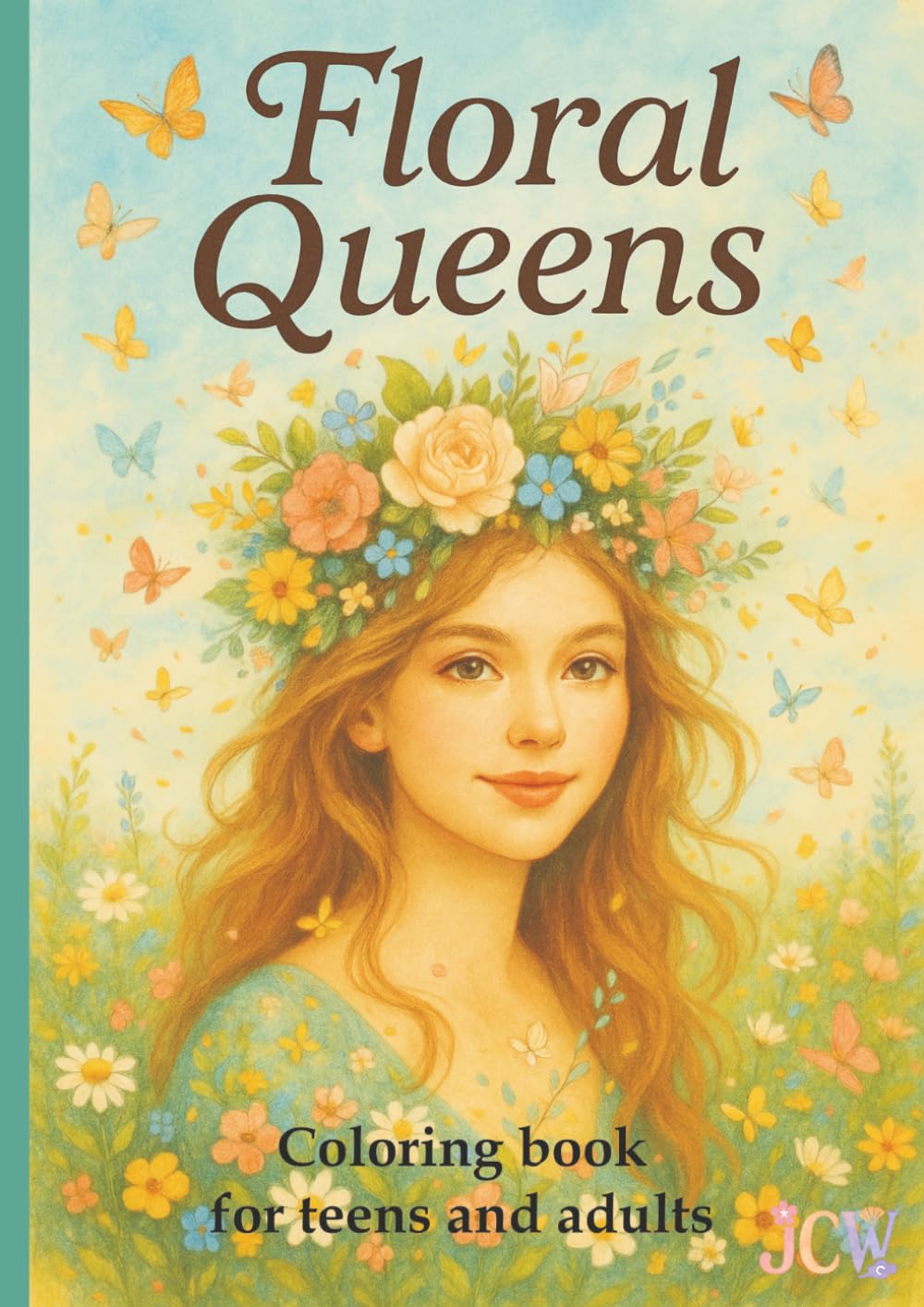 Floral Queens: Coloring Book for Teens and Adults