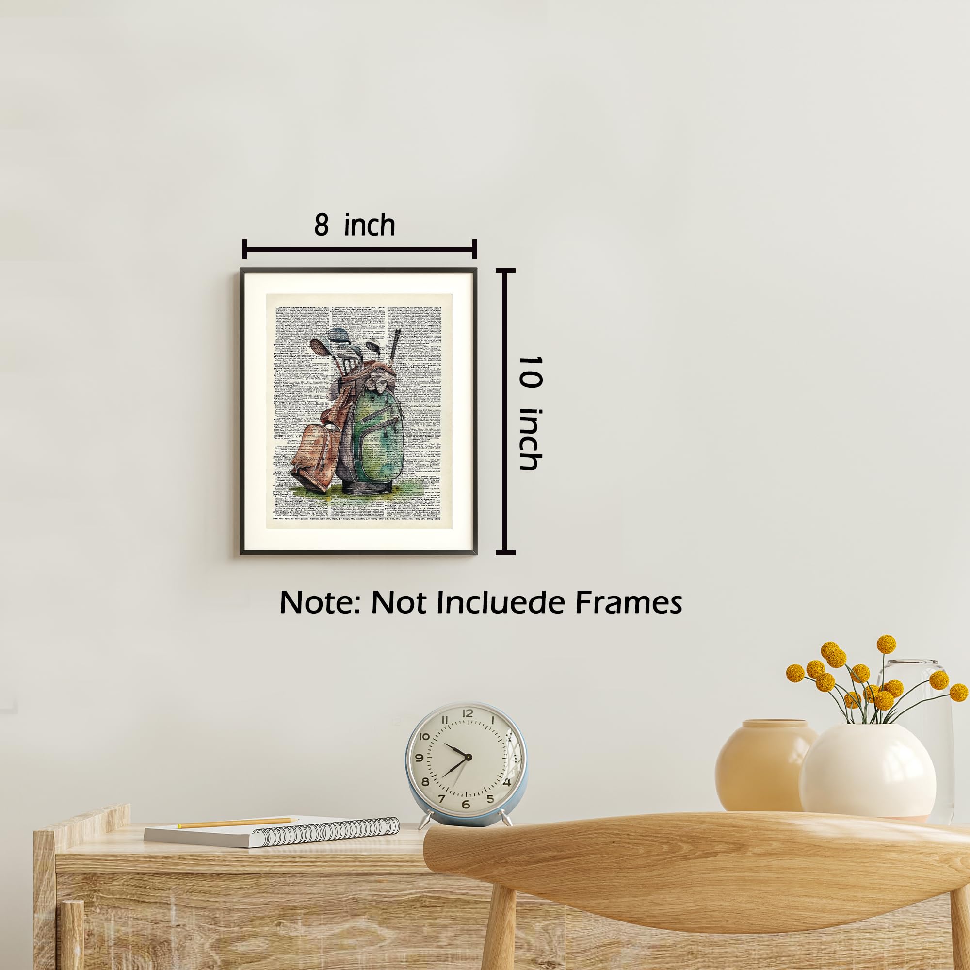 Amazon.com: KSDUT Vintage Golf Wall Decor Art Set of 4 - Retro