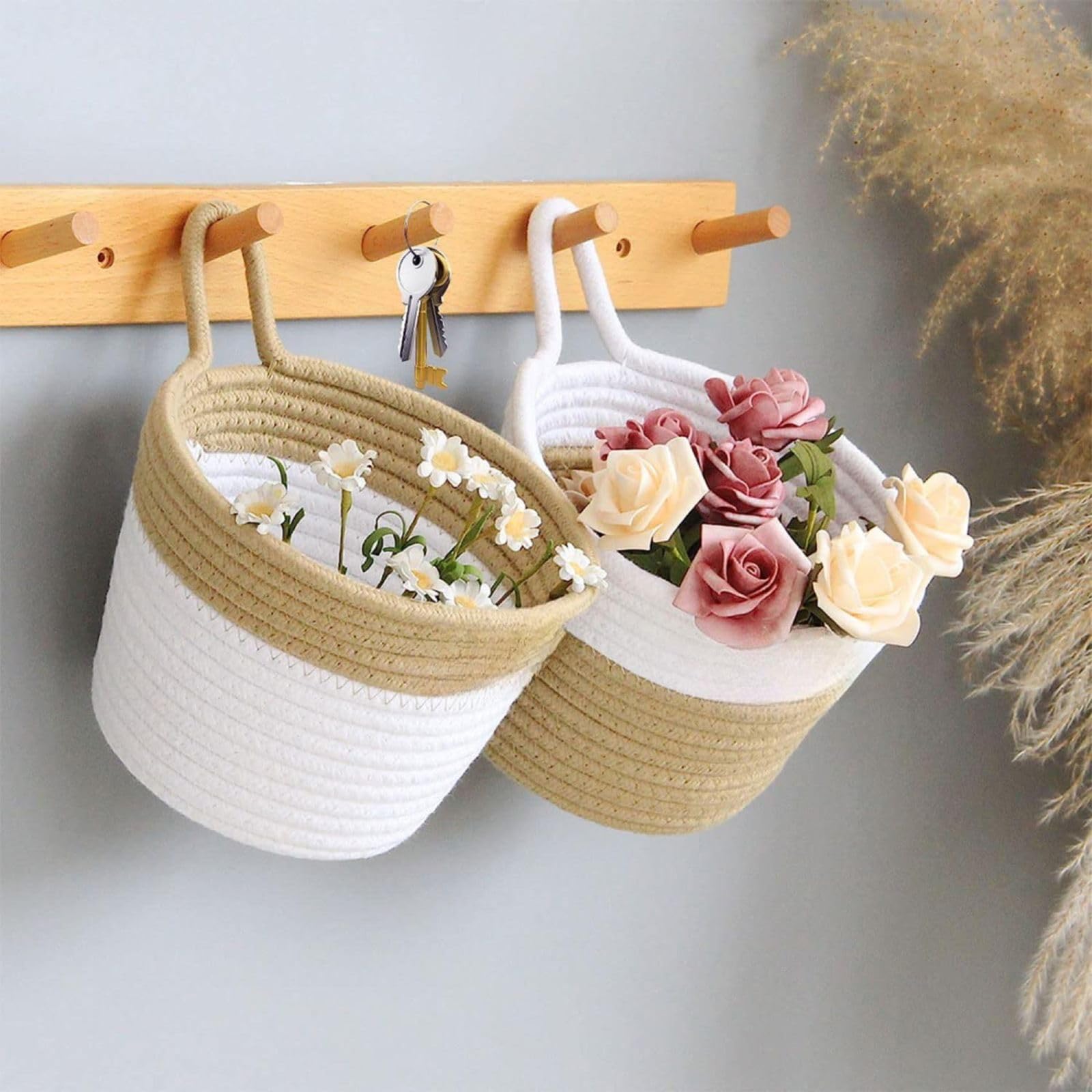 RAVIO CRAFT - Modern Home ! Hanging Planters Jute Rope Basket, Plant Holder with Long Hanging Rope Pack of 2 (Design F) (B0CDCR3568) Amazon Price History, Amazon Price Tracker