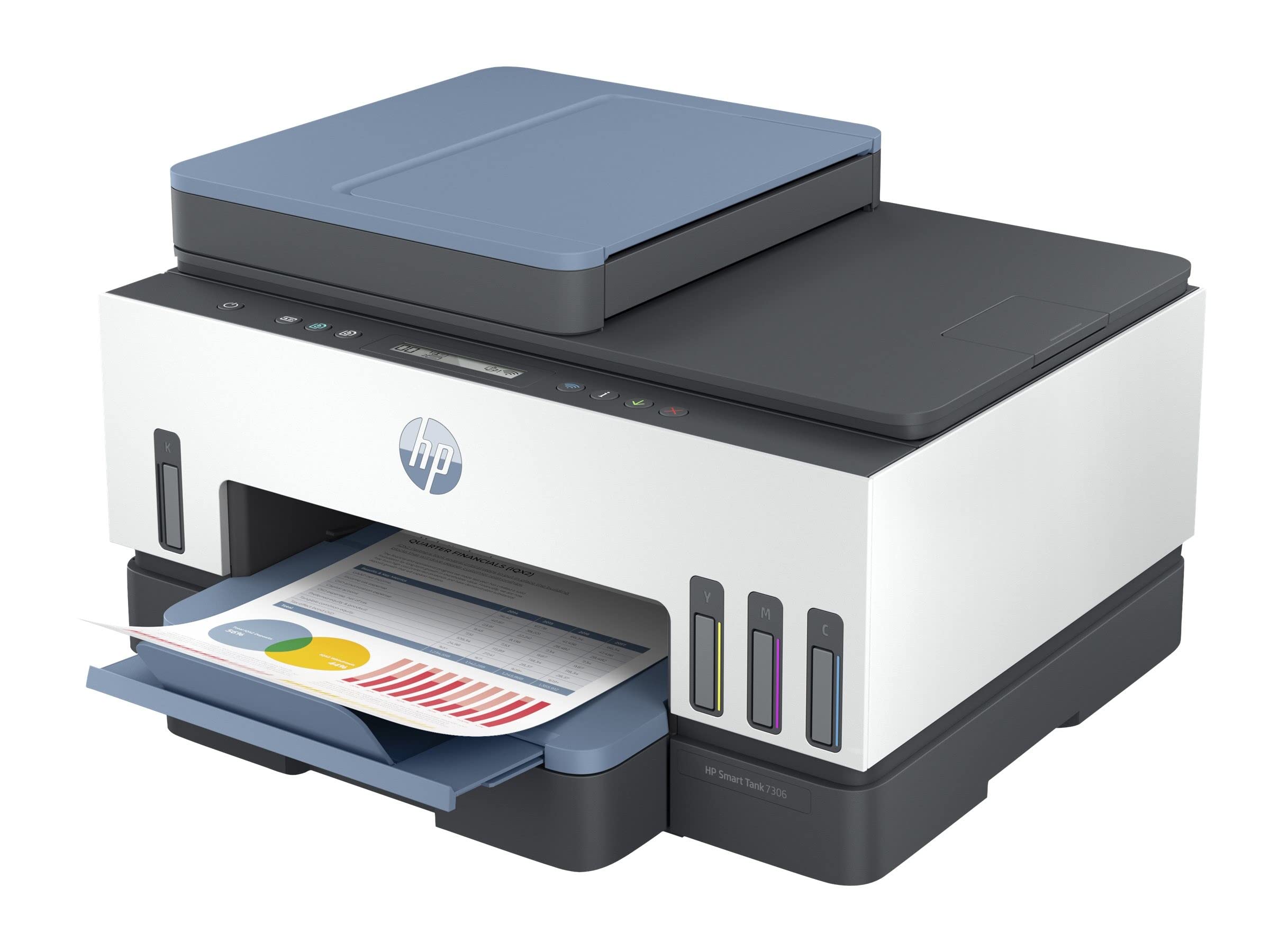 HP Smart Tank Imprimante Tout-en-un 7306, Impression, numérisation, copie, chargeur automatique de documents, sans fil,