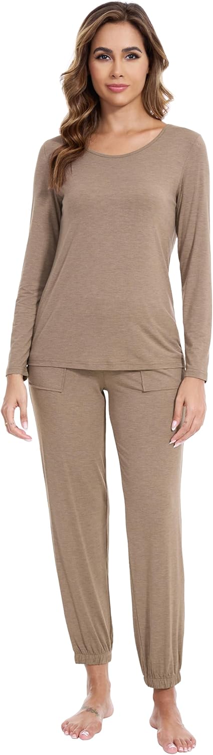 WiWi Viscose from Bamboo Women's Pajama Set Soft Long Sleeve Pajamas Sets S-XXL - Image 3