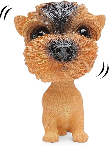 COGEEK Bobble Head Perros Bobbing Heads Car Dash Puppy Decoración de coche (Yorkshire Terrier)