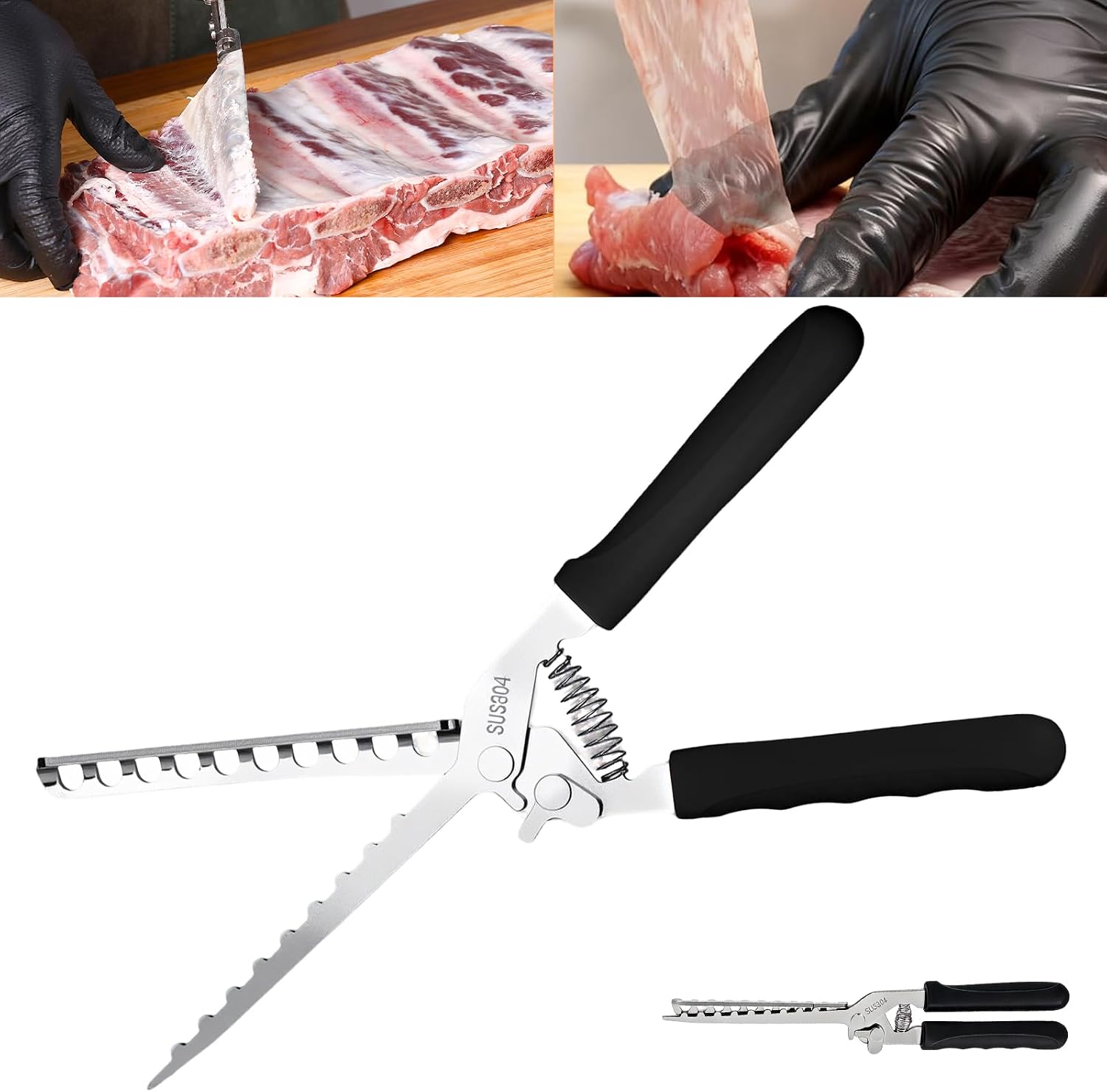 Herramienta para quitar membrana de costillas acero inoxidable