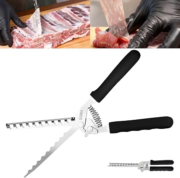 Rib Membrane Removal Tool - High Duty Premium Stainless Steel BBQ Prep Kit for Effortless Grilling, Membrane Remover for Ribs