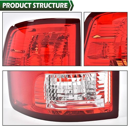 Miniatura 7 de GRAND ORANGE Conjunto de luces traseras compatibles con Dodge Ram 1500 2500 3500 2009-2018 lado izquierdo del conductor, luces traseras traseras