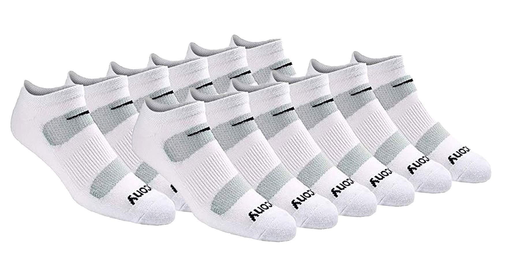 Saucony Multi-pack Mesh Ventilating Comfort Fit Performance No-show Socks Calcetines para correr Hombre (Pack de 6)
