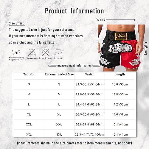 Miniatura 7 de Pantalones cortos de boxeo Muay Thai para hombre, pantalones cortos de kickboxing, artes marciales, entrenamiento, gimnasio, entrenamiento