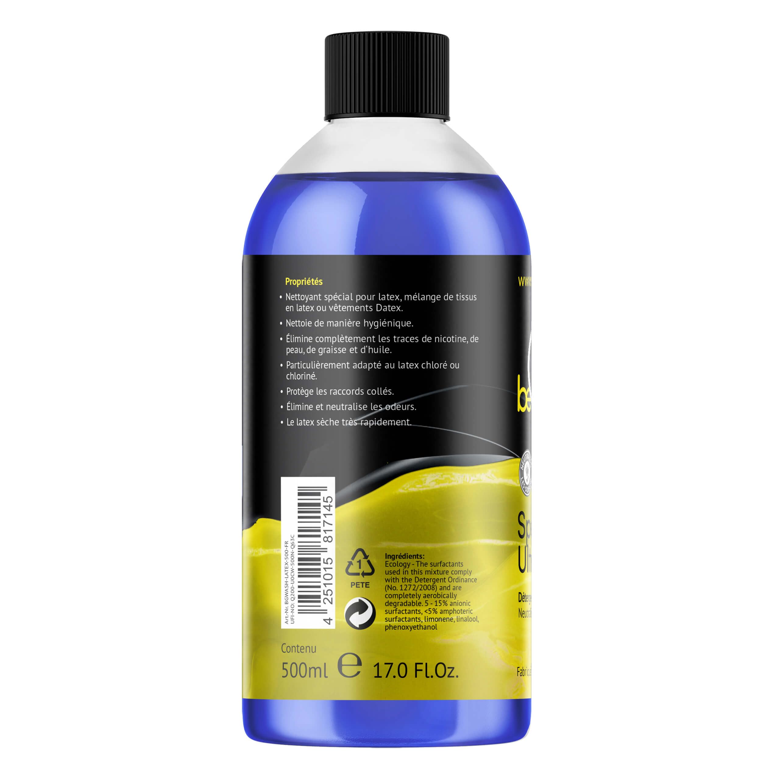 Latex Care SET 500 - Perfect SHINE-Latex Polish - Easy GLIDE-Latex Dressing AID Spécial WASH LATEX-Détergent spécial