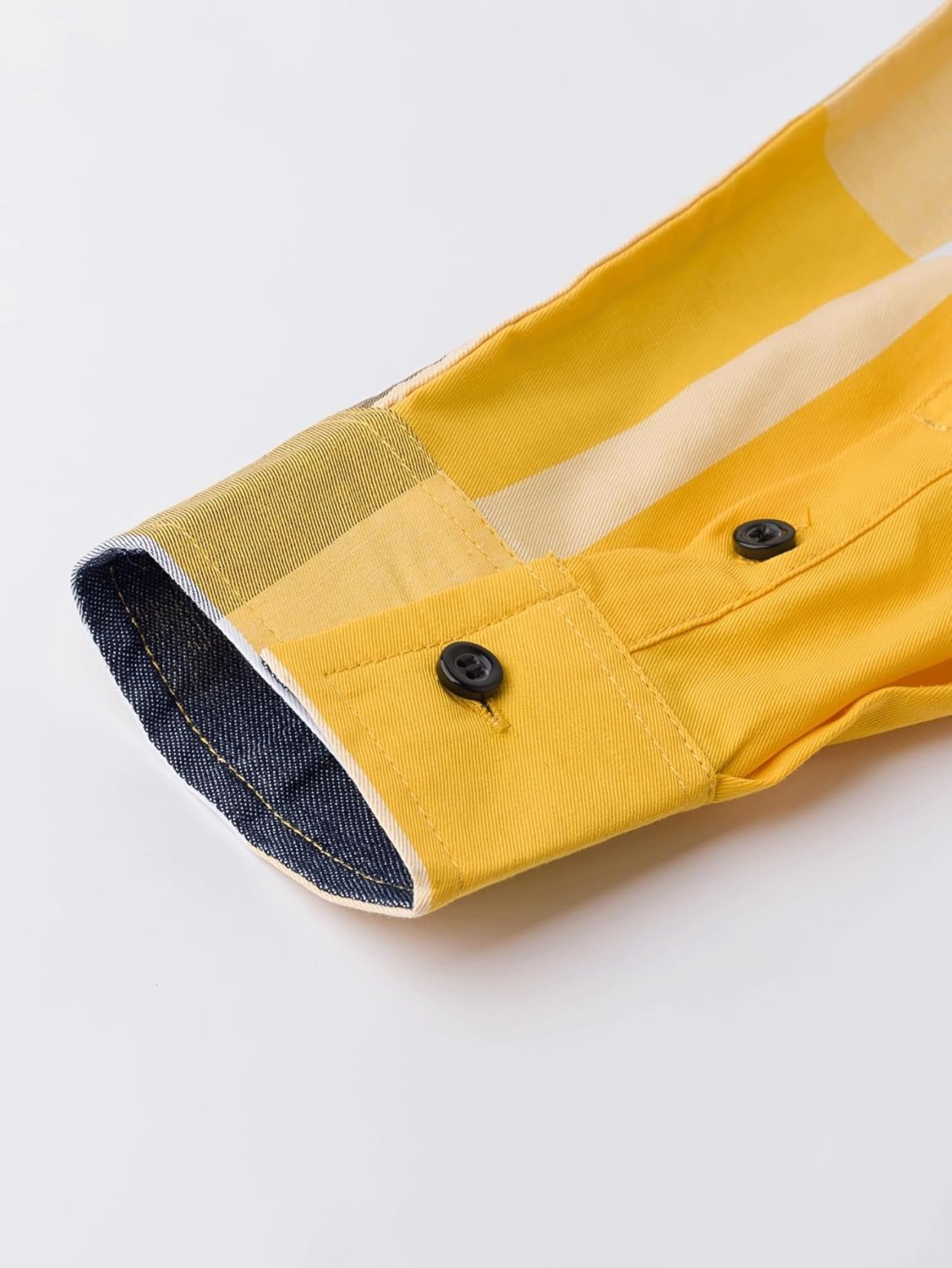 FREDD MARSHALL Men's Long Sleeve Slim Fit 100% Cotton Plaid Shirts - Image 5