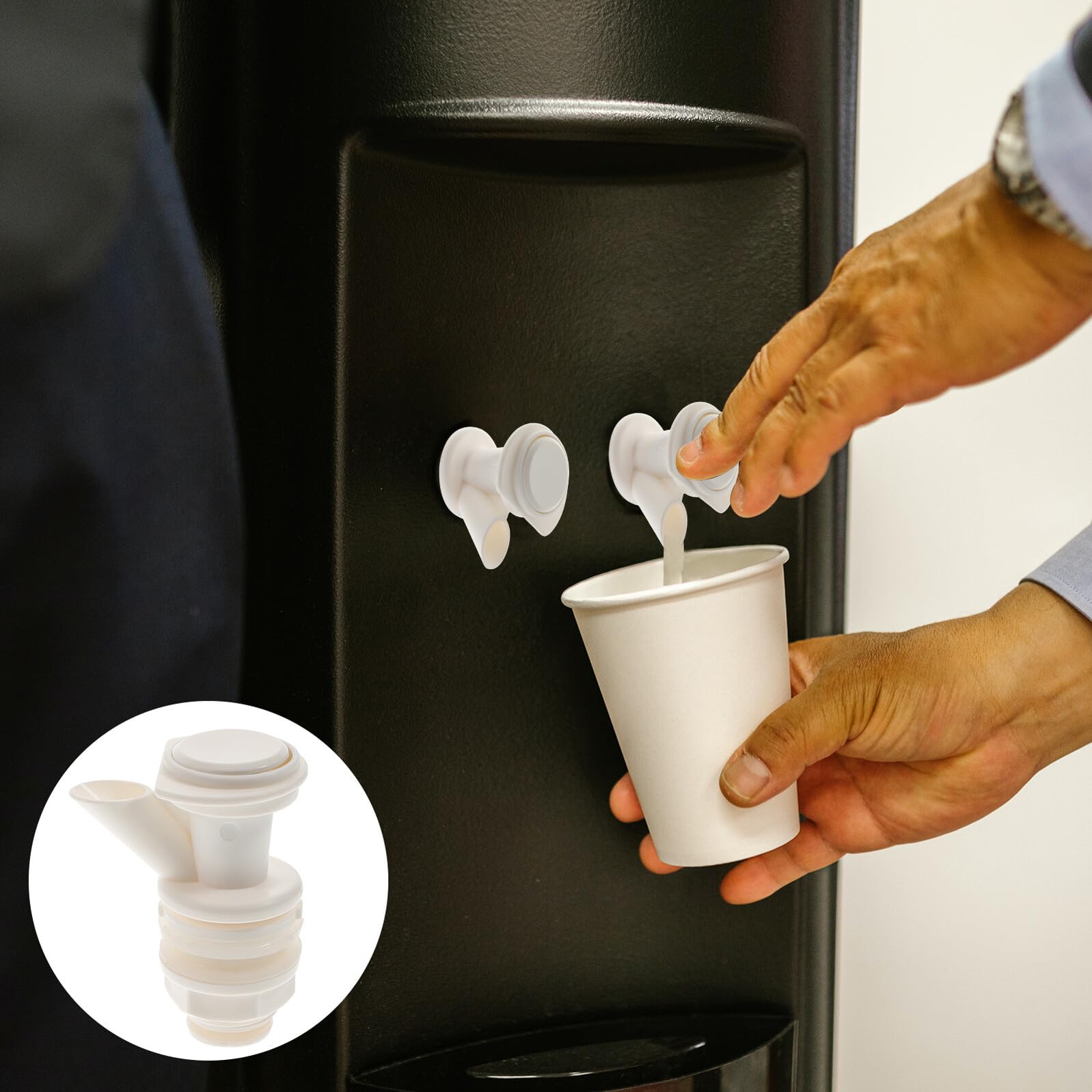 2 Pezzi Rubinetto per Distributore di Bevande in Pp Bianco Leggero Compatto per Dispenser di Acqua Potabile per Eventi All'aperto e Feste