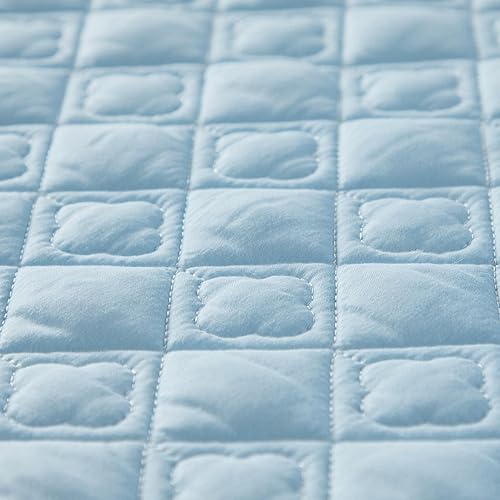 Miniatura 7 de ZIQINPSQ Sábana bajera de tamaño individual azul claro sábana bajera de bolsillo profundo cálida en invierno transpirable antideslizante perfecta