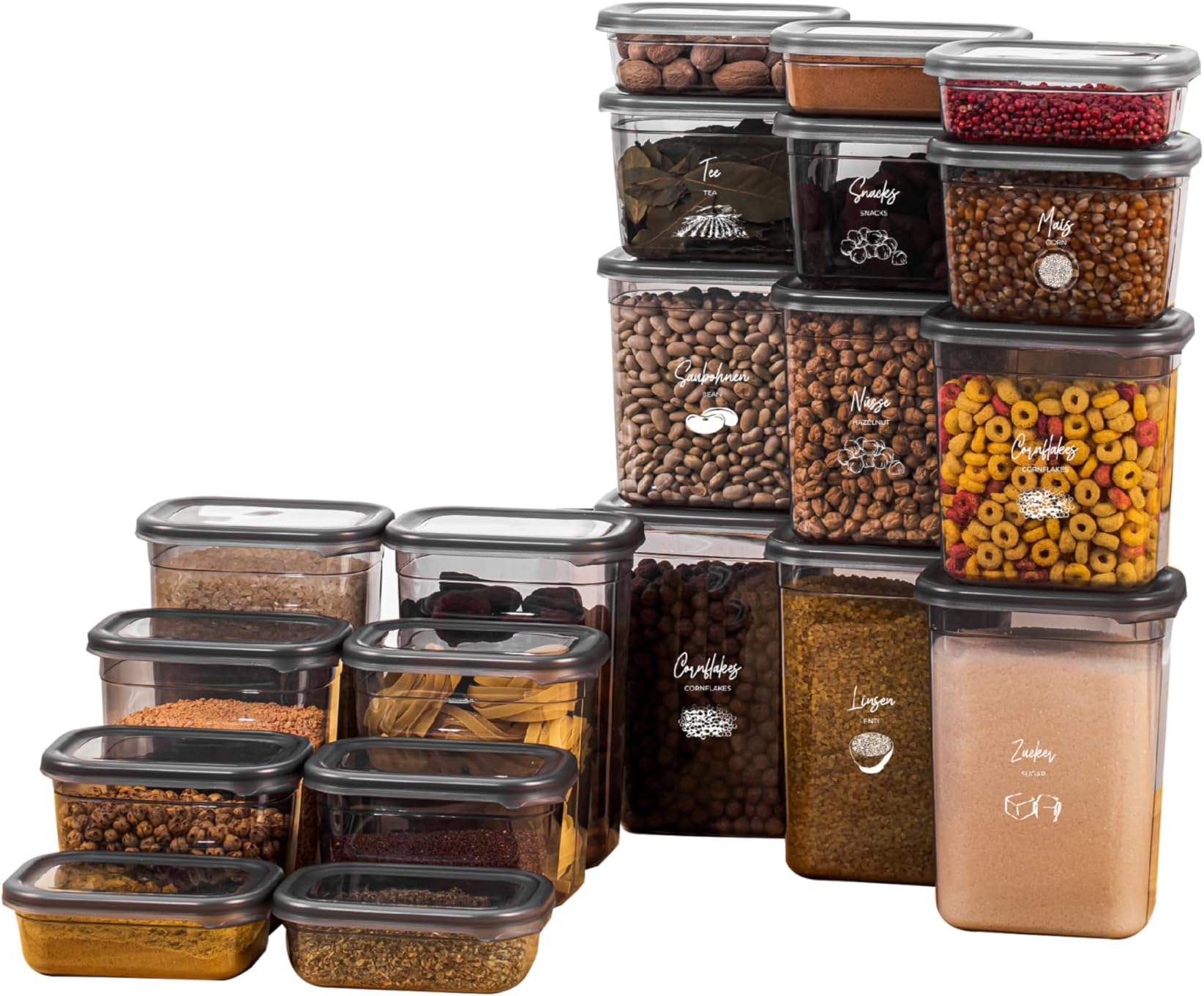 Edelstahl Frischhaltedosen Set - Luftdichte Aufbewahrungsboxen Für Kühlschrank