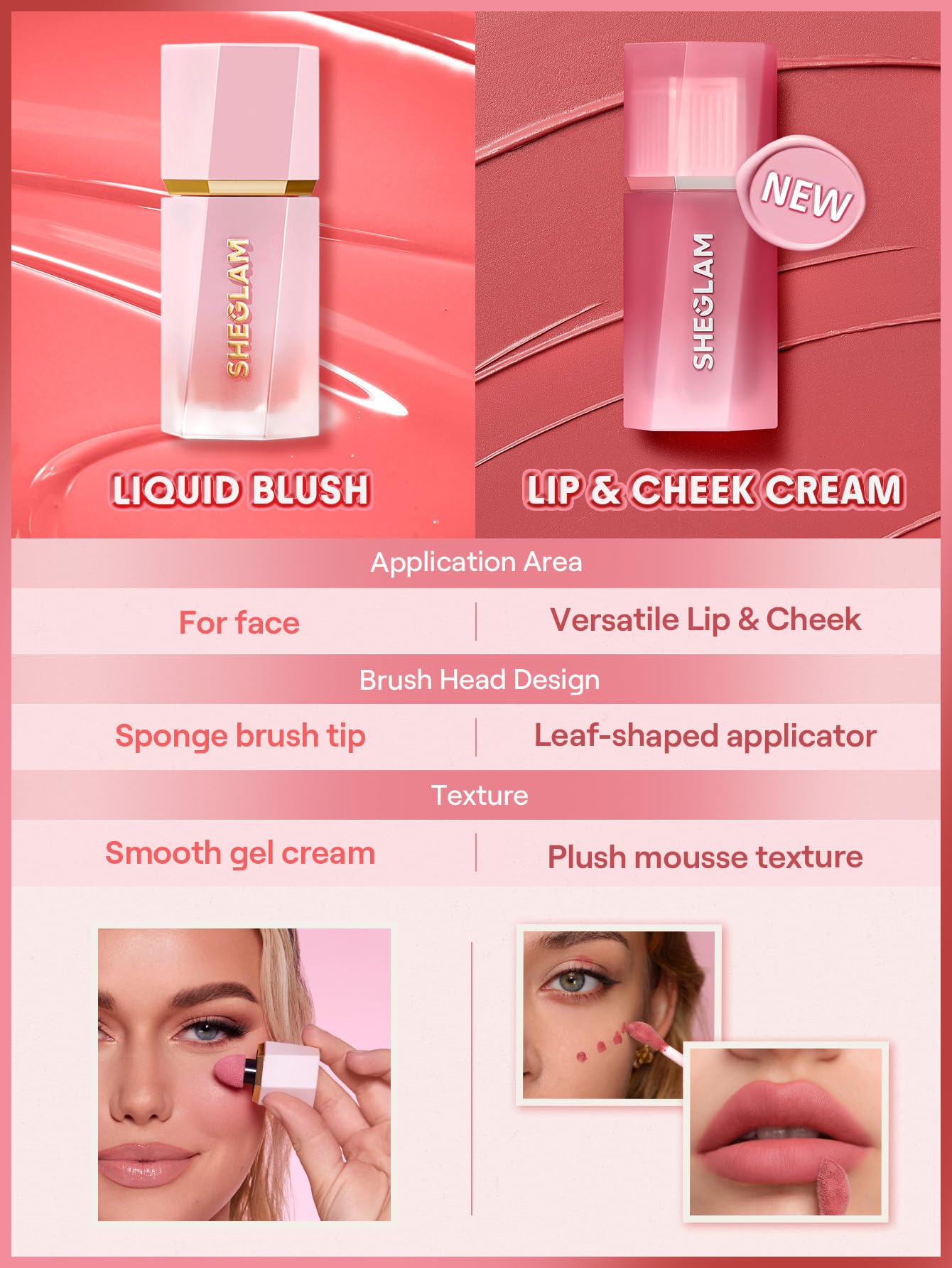 Amazon | SHEGLAM エアープラッシュ リップ＆チーククリーム 唇と頬の