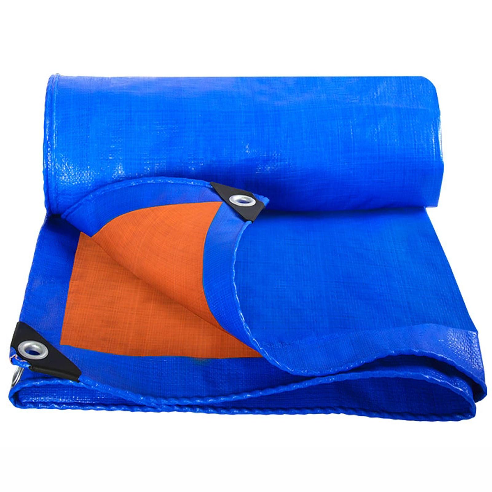 Outdoor Waterproof Poly Tarp Cover, Reinforced PE Tarpaulin Sheet, Heavy Duty Multipurpose Tarpaulin Cover, for Patio Greenhouse Equipment Protection (2x6m)