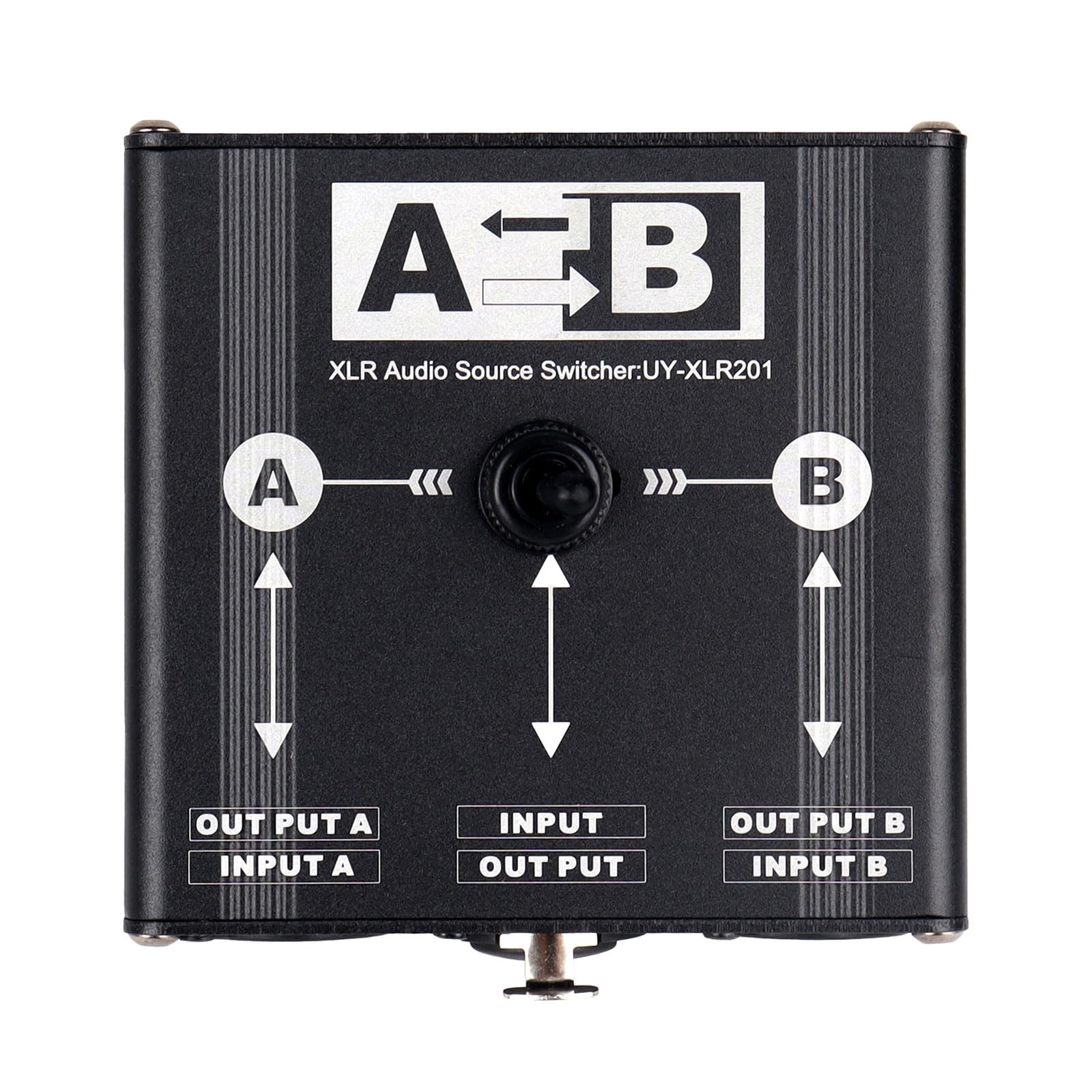 Selettori di commutazione audio XLR a uscita singola a 2 ingressi Segnali silenziosi passivi Routing Design in metallo Dispositivo di routing suono dal vivo