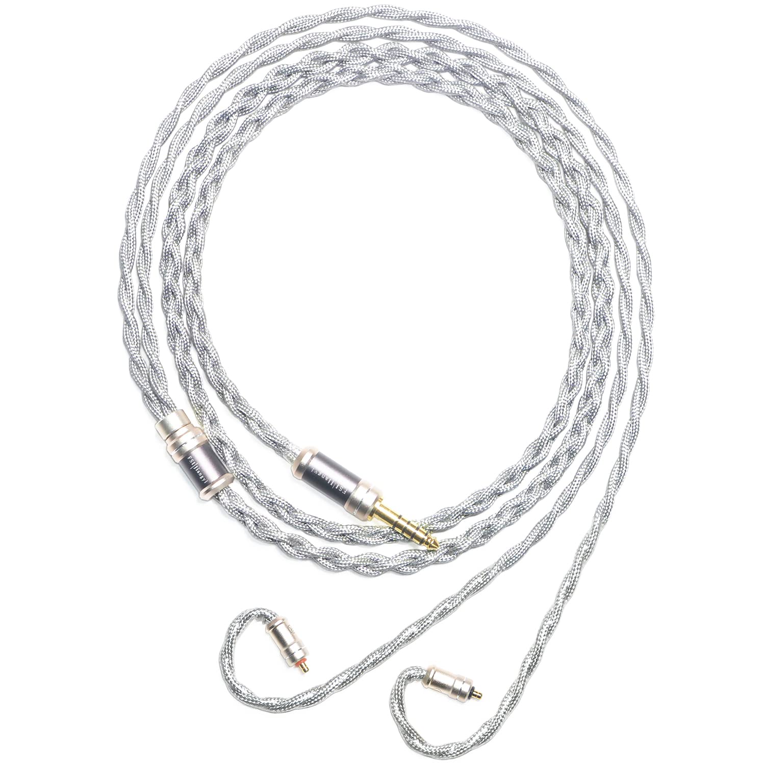 6N Single Crystal Silver IPX IEM Cable for IPX UE5 Pro UE6 Pro UE7 Pro UE11 Pro UE18+PRO UE350 UE250 UE150 UE Live UE RM UE RR 4.4mm Balanced Hi-Fi Earphone Upgrade Cable (3.5mm Plug)