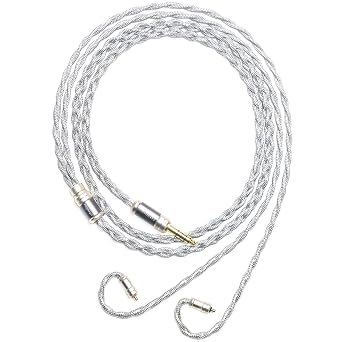 6N Single Crystal Silver IPX IEM Cable for IPX UE5 Pro UE6 Pro UE7 Pro UE11 Pro UE18+PRO UE350 UE250 UE150 UE Live UE RM UE RR 4.4mm Balanced Hi-Fi Earphone Upgrade Cable 4.4mm Plug