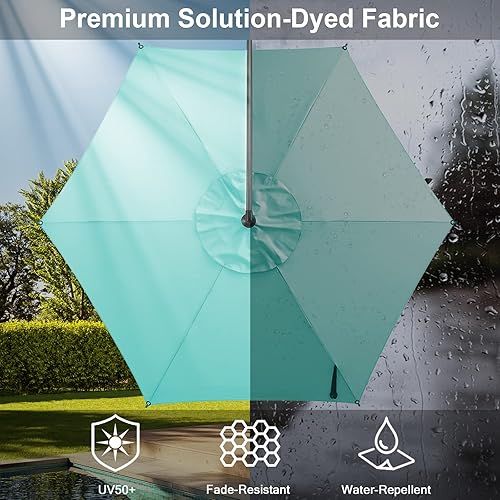 Miniatura 4 de Gardesol Sombrilla de 10 pies para patio, sombrilla voladiza grande con varillas resistentes, parte superior ventilada, resistente a la