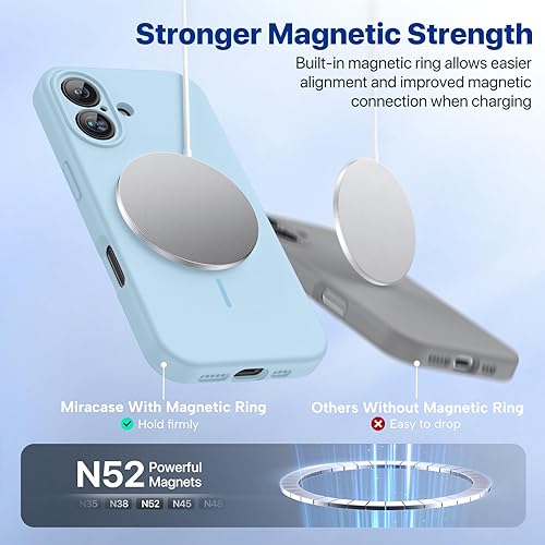 Miniatura 1505 de Miracase - Funda diseñada para iPhone 11 con protector de pantalla, funda de goma de silicona líquida, protección total contra caídas y a prueba